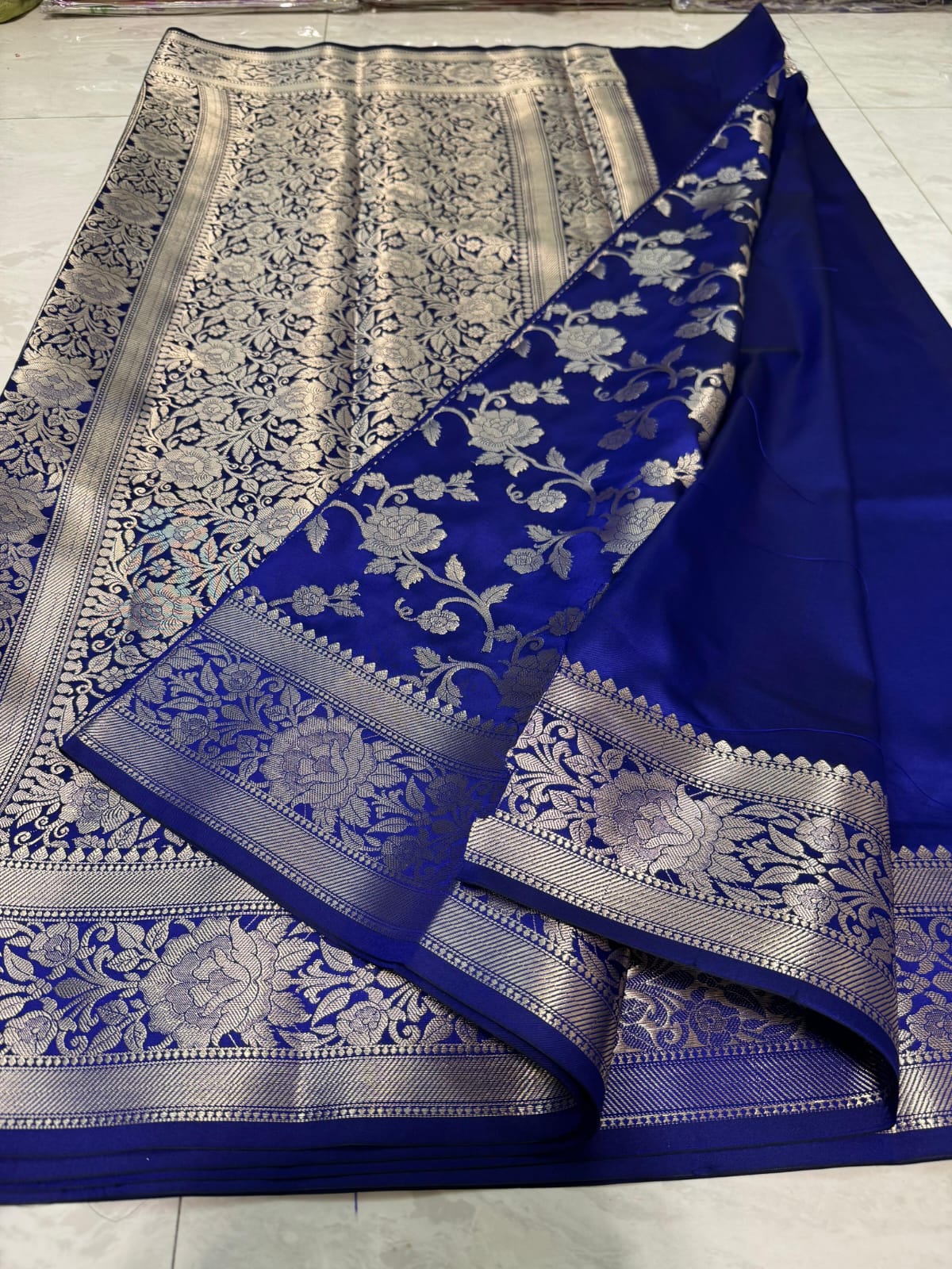 Vibrant Blue Banarasi  Soft Saree